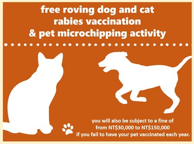 Roving dog and cat rabies vaccination and pet microchipping activity.